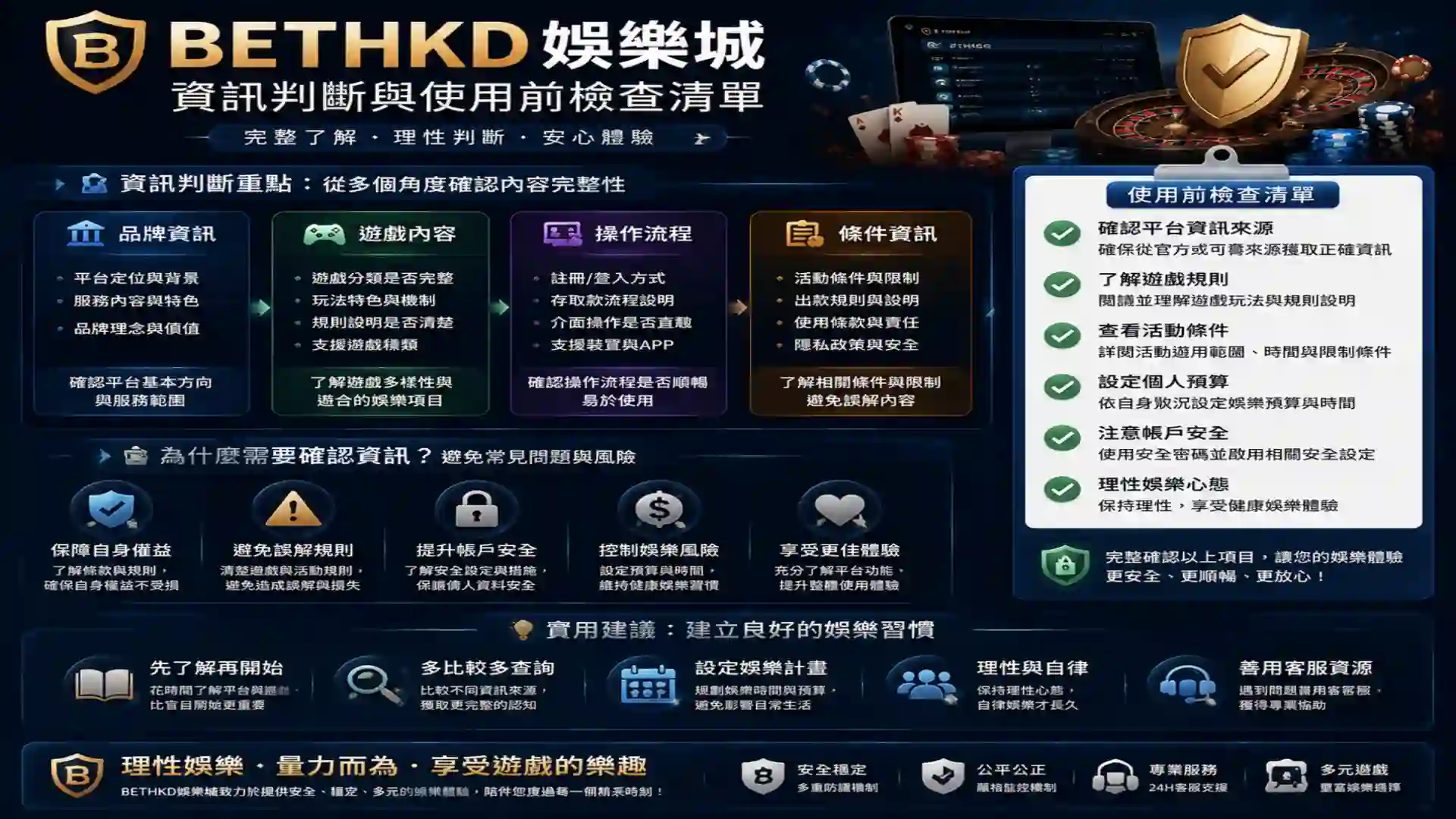 BETHKD娛樂城資訊判斷與使用前檢查清單