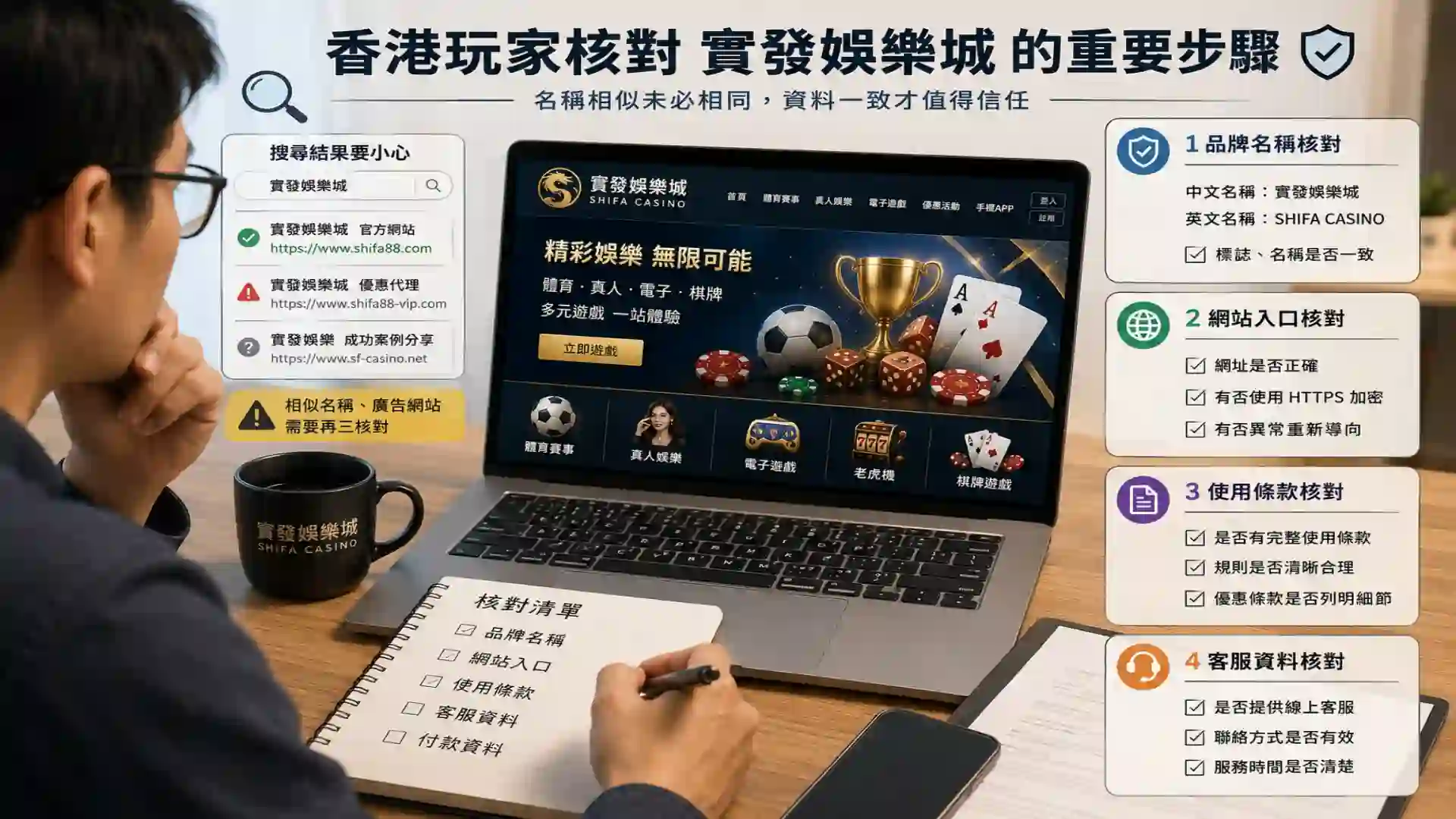 香港玩家核對實發娛樂城品牌名稱網站入口條款與客服資料